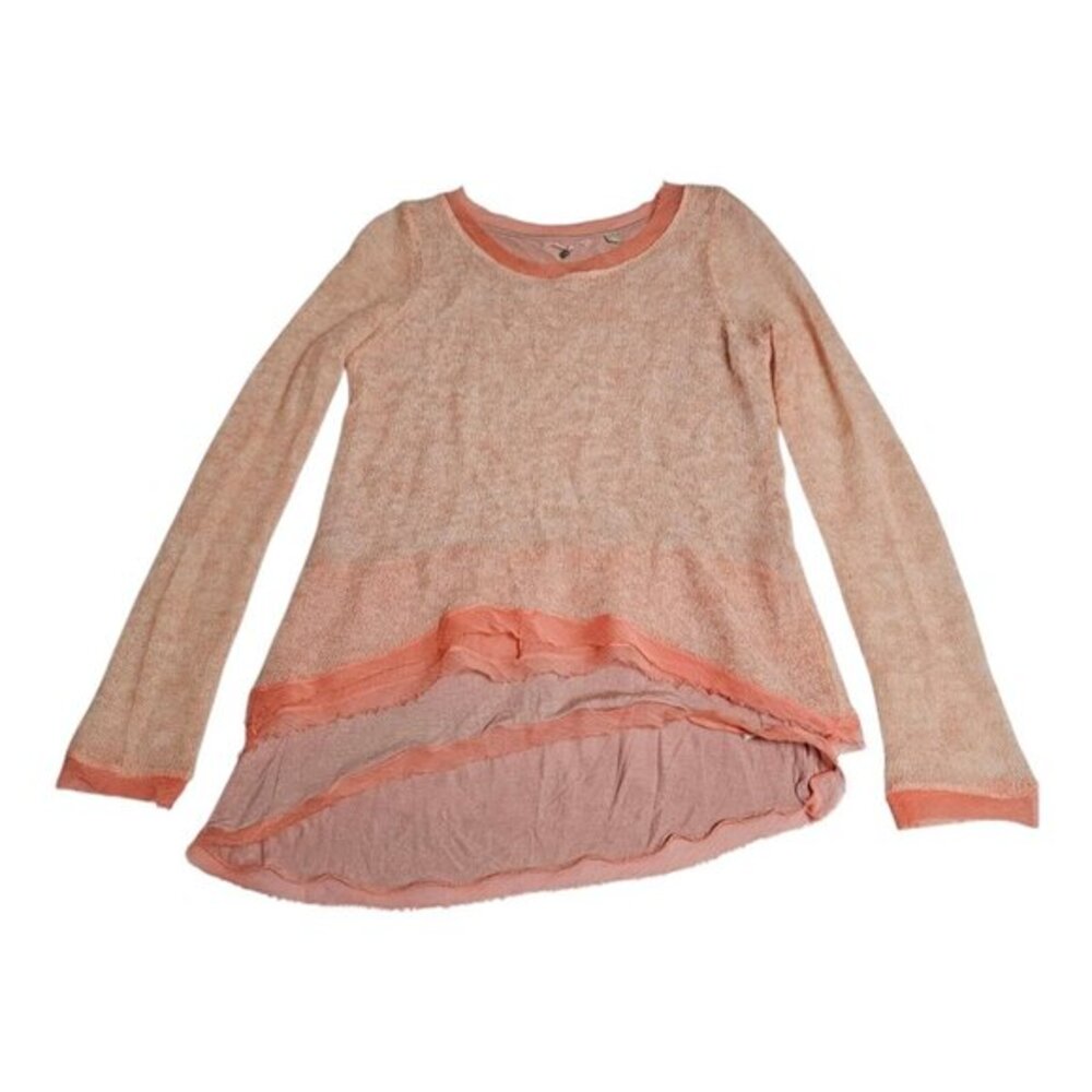Anthropologie Knitted &‎ Knotted Irina Coral Pink Alpaca Wool Blend Sweater XS